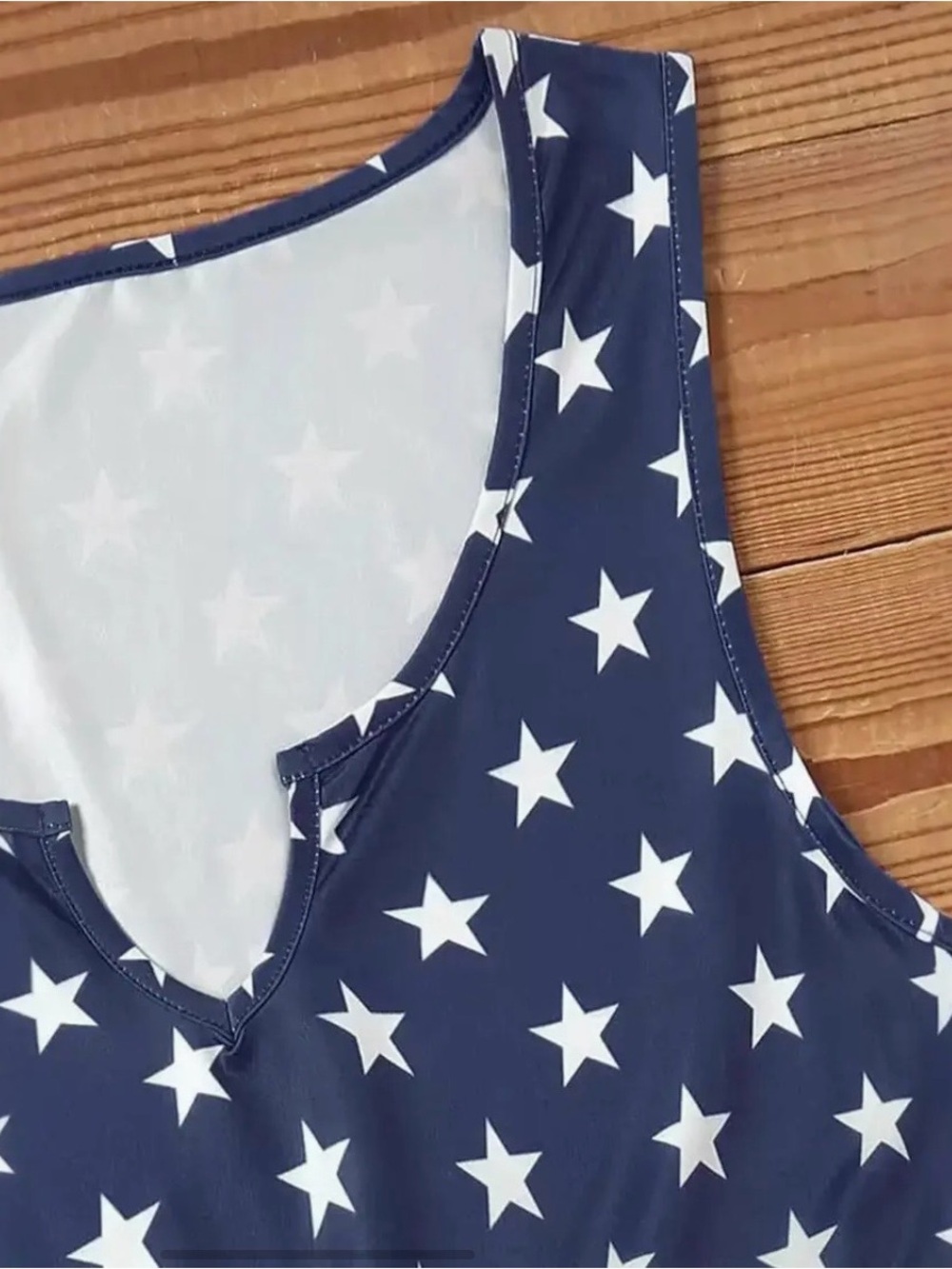 🐿️-Patriotic Star & Stripe Tiered Dress in Red, White & Blue- Boutique- New - Picture 2 of 4